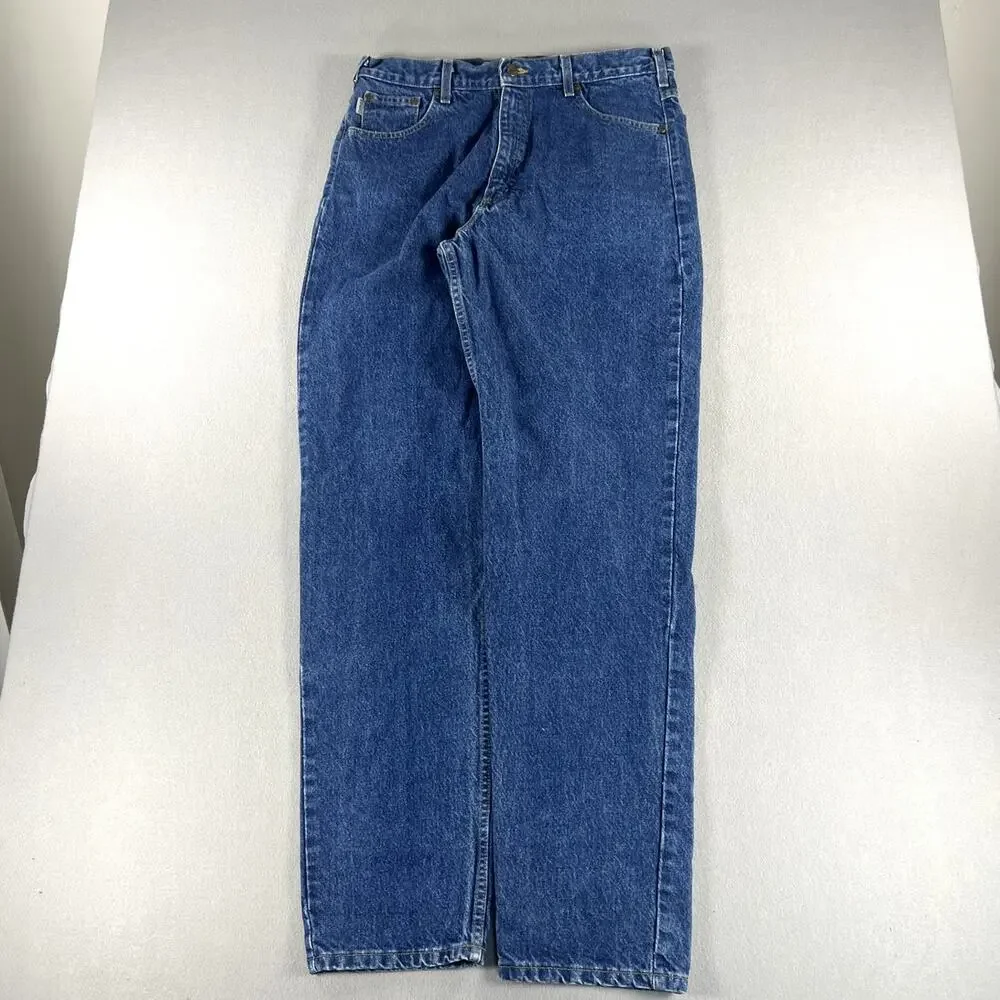 Vintage Y2K Carhartt B113DST Relaxed Fit Denim Jeans Dark Stone Mens Size 36x36